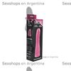 Dildo con sopapa banana perlado rosa 20x4 cm
